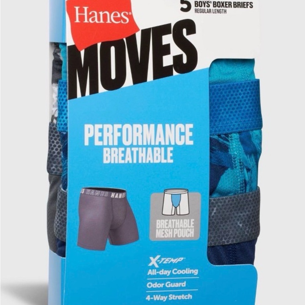 Hanes Boys Performance Boxer Briefs - 12 pair Size M (size 8)